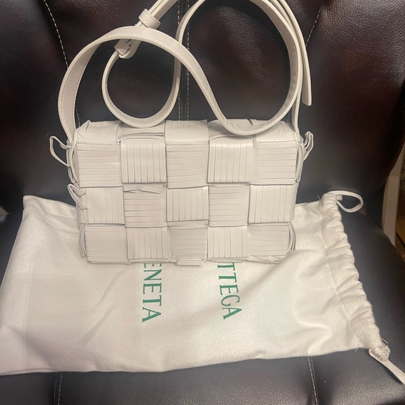 White Bottega Veneta Fringe Cassette Bag - Picture 1 of 9